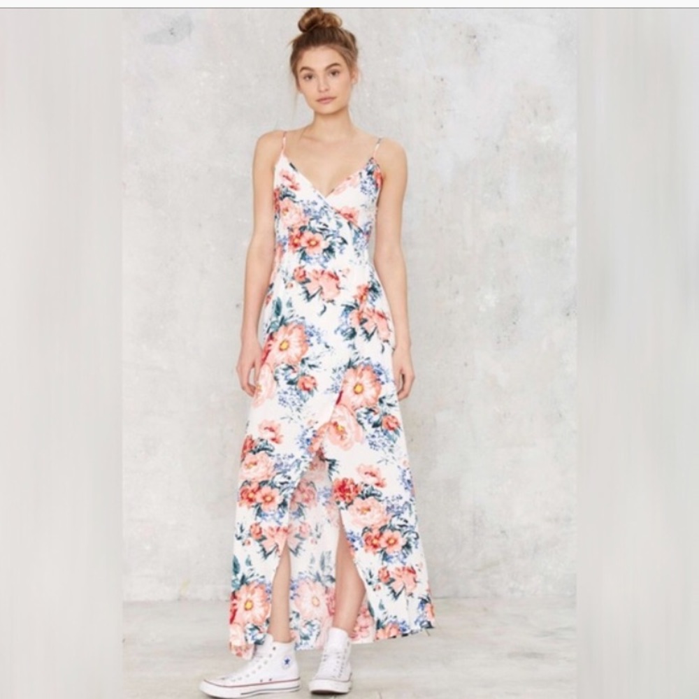 MINKPINK floral wrap dress